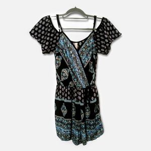 Xhilaration Paisley Boho Romper Size Small